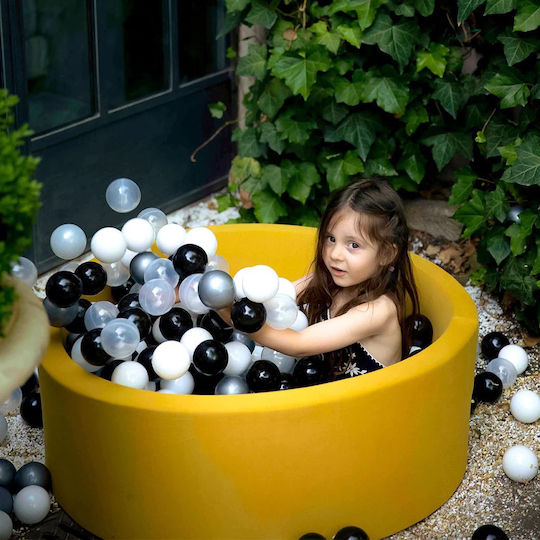 Larisa & Pumpkin Piscină cu bile 90x30x30cm. pentru 6+ Luni Galbenă