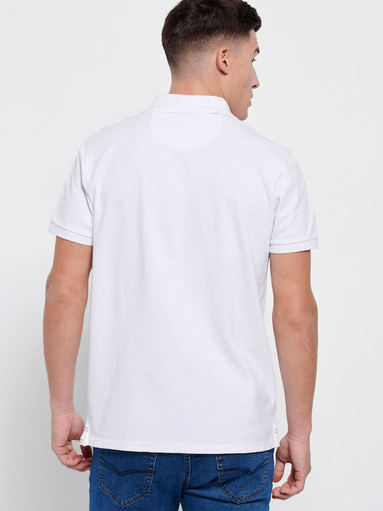 Funky Buddha Ανδρικό T-shirt Polo Λευκό