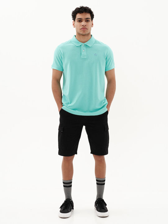 231.EM35.69GD Polo Short Sleeve Blouse Turquoise