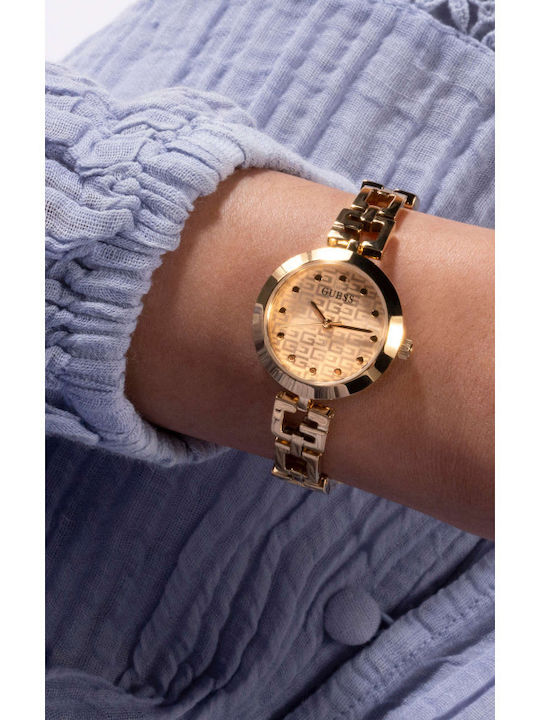 Guess Lady G Γυναικείο Ρολόι 26mm Μπαταρίας με Χρυσό Μεταλλικό Μπρασελέ
