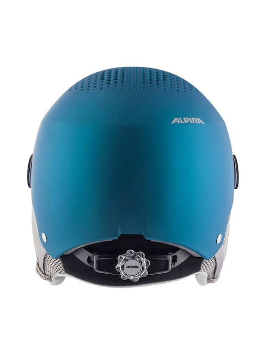 Alpina Zupo Junior Hi Eps & Visor Q-Lite Kids Helmet for Ski & Snowboard Turquoise Matt