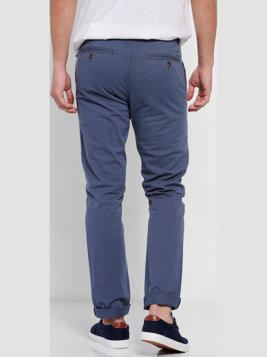 FBM007-00102 Trousers Chino Elastic in Straight Line China Blue