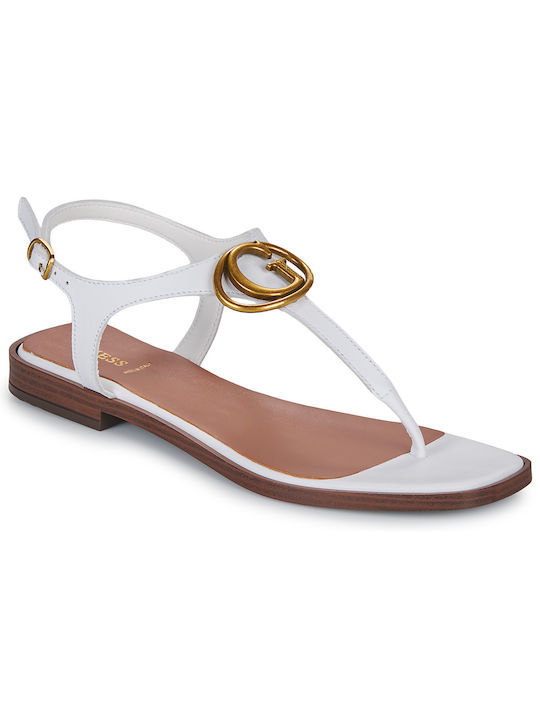 Guess Women's Flat Sandals In White Colour