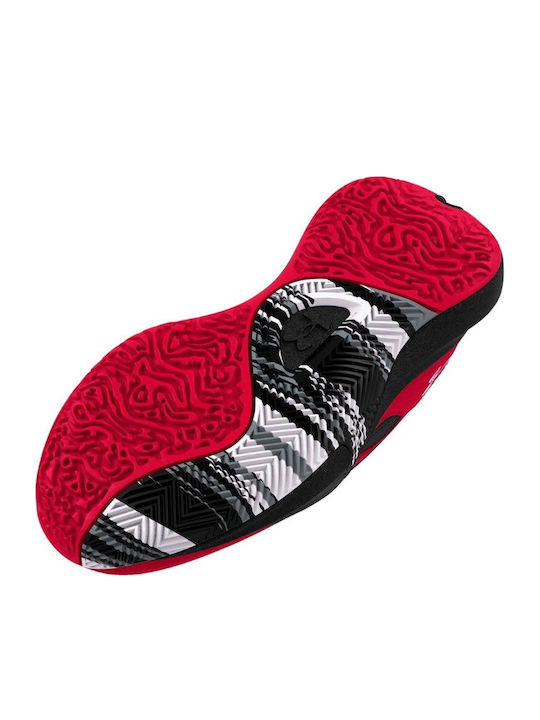 Lockdown 6 Kids Sports Shoes Basketball with Laces Red