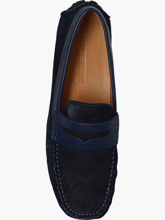Herren Mokassins in Blau Farbe