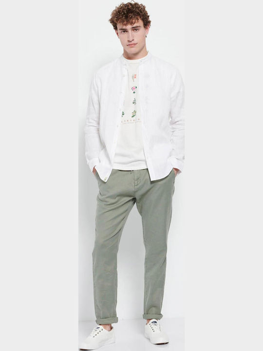 FBM007-00305 Long-sleeved Linen Shirt White