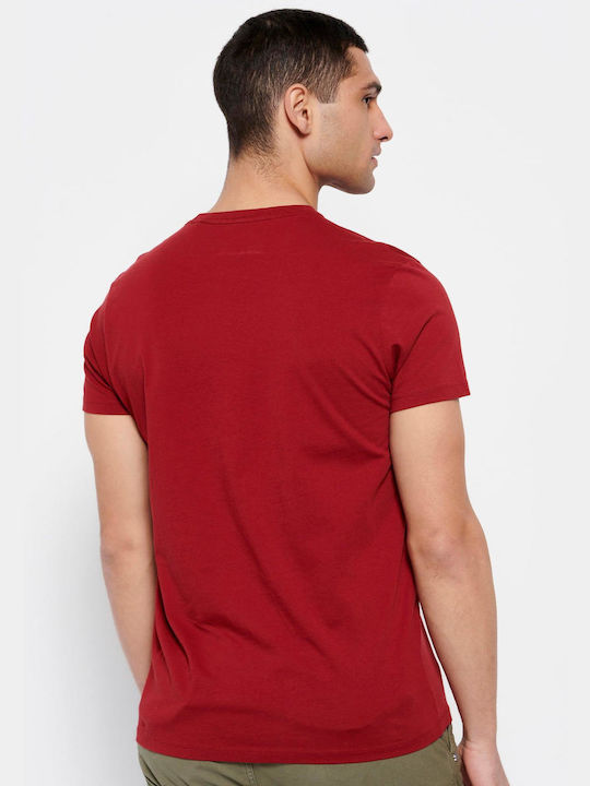 Funky Buddha Men's Short Sleeve T-shirt BORDO