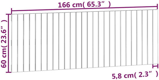 vidaXL Kopfstützen für Betten Hölzernes Beiges 166x60cm