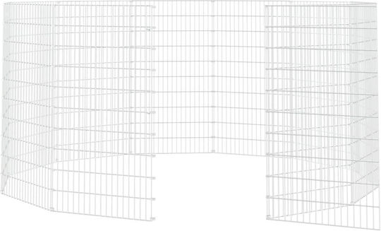 vidaXL 171584 Galvanized Steel Cage for Rabbits 54x54x100cm