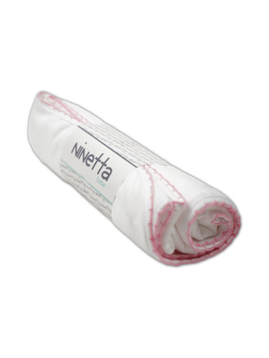 Ninetta Bebe Pătură De Înfășat Din Flanel Roz 90x90cm