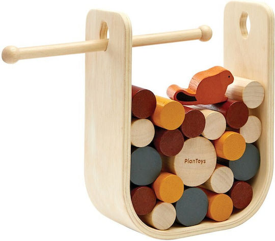 Plan Toys Stacking Toy Balance Game with Beaver made of Wood for 36++ Months