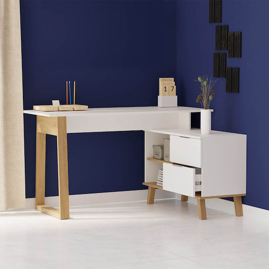 Schreibtisch Neptune Holz Sonoma - White 138x60x77cm
