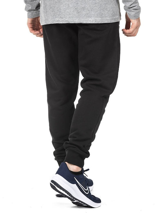 District75 Men's Sweatpants with Rubber Black