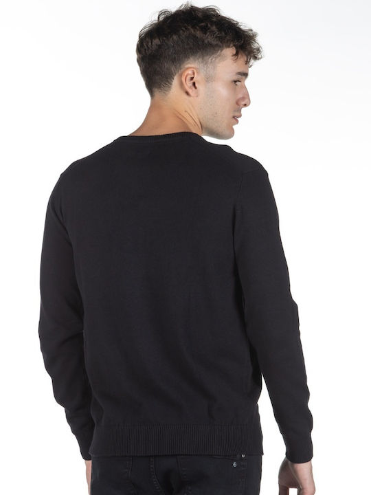 District75 Herren Langarm-Pullover Schwarz