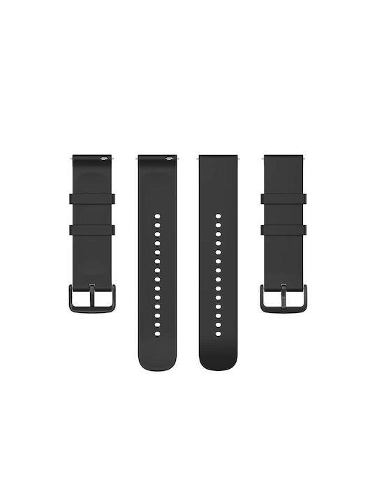 Techsuit Watchband W001 Armband Silikon Schwarz (Samsung Galaxy Watch 4, Galaxy Watch Active 1 / 2 (40 mm / 44 mm), Huawei Watch GT / GT 2 / GT 3 (42 mm)) KF239513