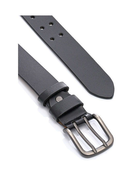 Mcan Men's Leather Belt Black