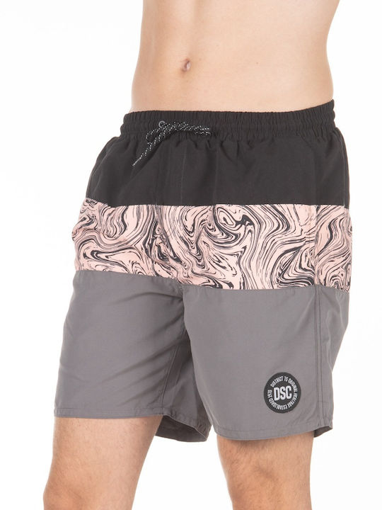 Men's Swimwear Shorts Grey/Pink with Patterns