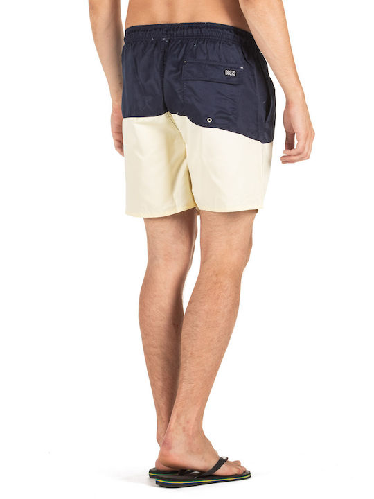 District75 120MSW-683 Herren Badebekleidung Shorts Black / Yellow Gestreift