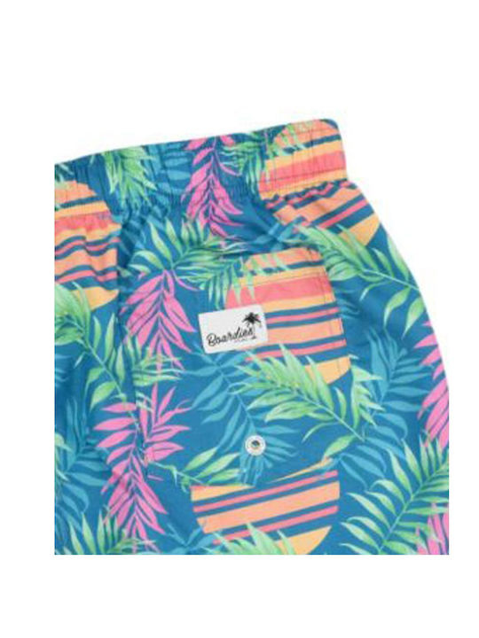 Boardies Men's Swimwear Shorts Teal with Patterns