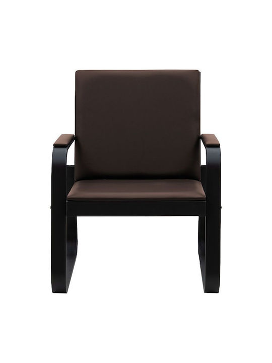 Rogelio Sessel aus Kunstleder Braun 67x72x85cm