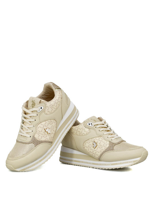 U.S. Polo Assn. SYLVI007-PRINT-BEI001 Sneakers Beige