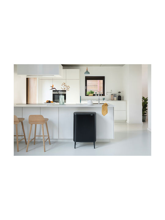 Brabantia Bo Κάδος Απορριμμάτων από Ανοξείδωτο Ατσάλι Μαύρος 60lt