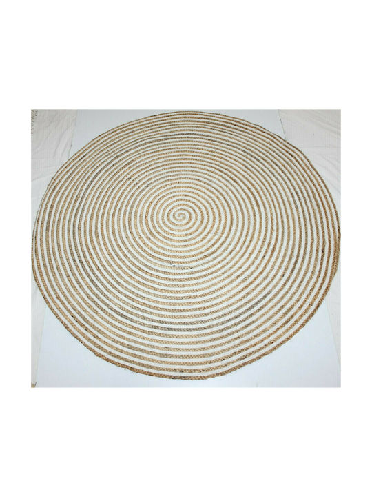 Klonaras Capri Rug Round Summer Wicker Beige