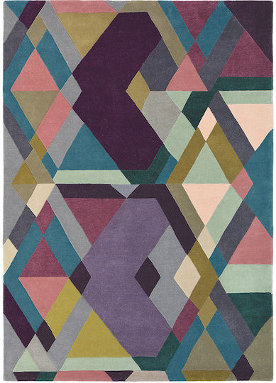 Ted Baker Mosaic Lucrat manual Covor Rectangular violet deschis