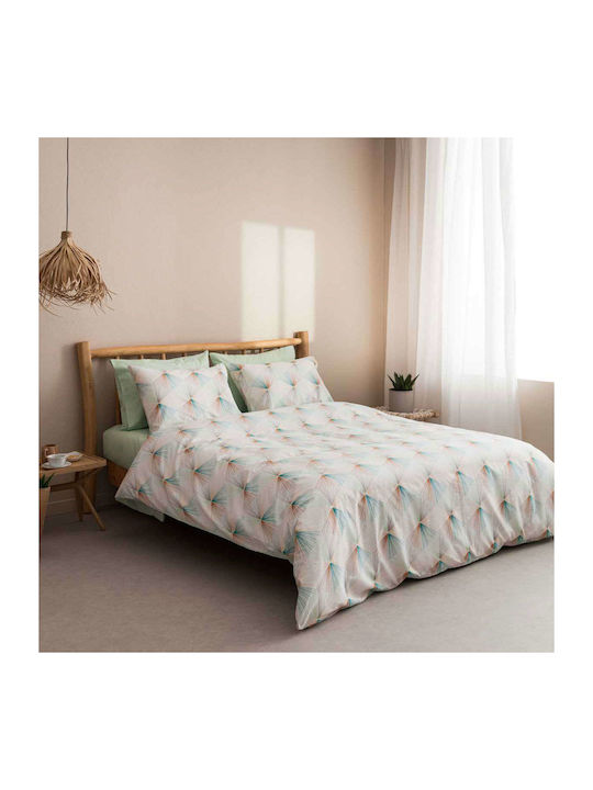 Vesta Home Σετ Παπλωματοθήκη Βαμβακερή Μονή με Μαξιλαροθήκη 170x240cm Electra 1