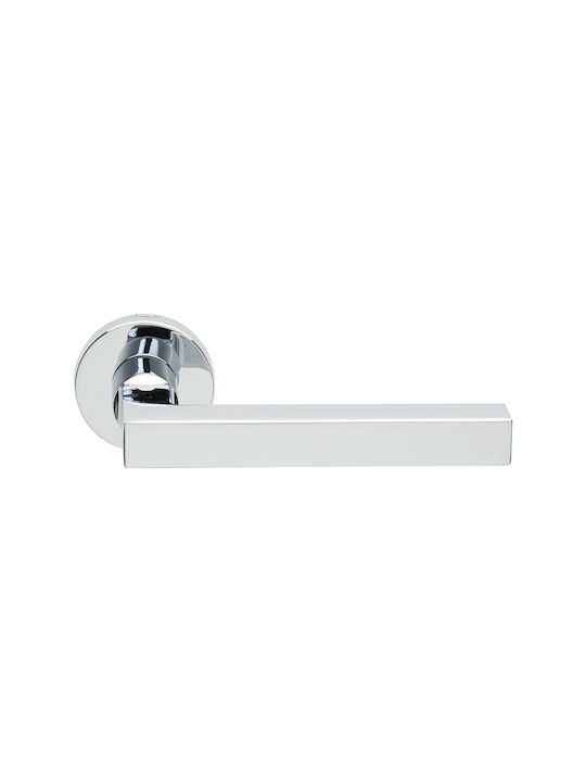 Zogometal Lever WC with Rosette 2291 2291 Pair with Rosette Chrome