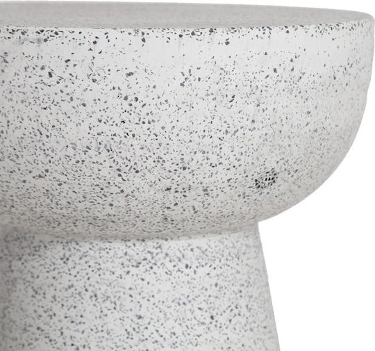Garden Stool Outdoor from Concrete Noria Terazzo Gray / Black 41x41x54cm