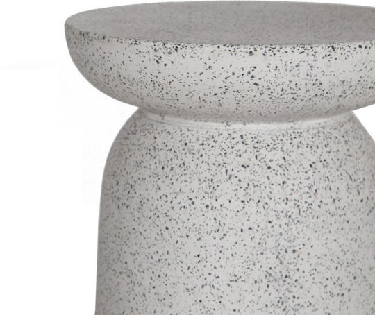 Hocker Für den Außenbereich aus Beton Rieti Terazzo Grey / Black 1Stück 35x35x45cm