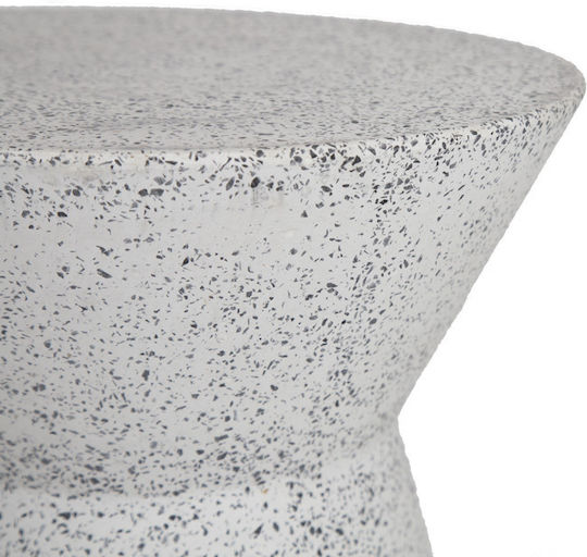 Σκαμπό Εξωτερικού Χώρου από Τσιμέντο Biella Terazzo Grey / Black 35x35x44cm