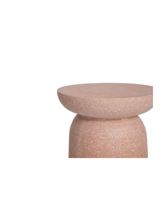Σκαμπό Εξωτερικού Χώρου από Τσιμέντο Rieti Terazzo Pink / White 35x35x45cm