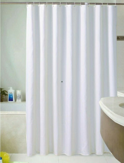 Frans K1-20 Κουρτίνα Μπάνιου Υφασμάτινη 180x200 cm Λευκό Frans K1-20 Κουρτίνα Μπάνιου Υφασμάτινη 180x200 cm Λευκό