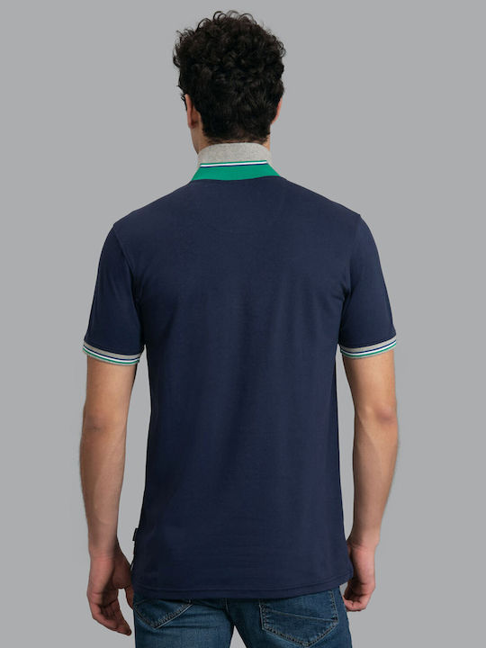 Beverly Hills Polo Club Herren Kurzarmshirt Polo Blau