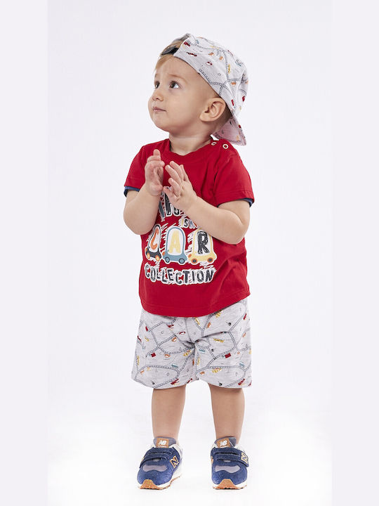 Hashtag Kids Set with Shorts Summer 2pcs Red