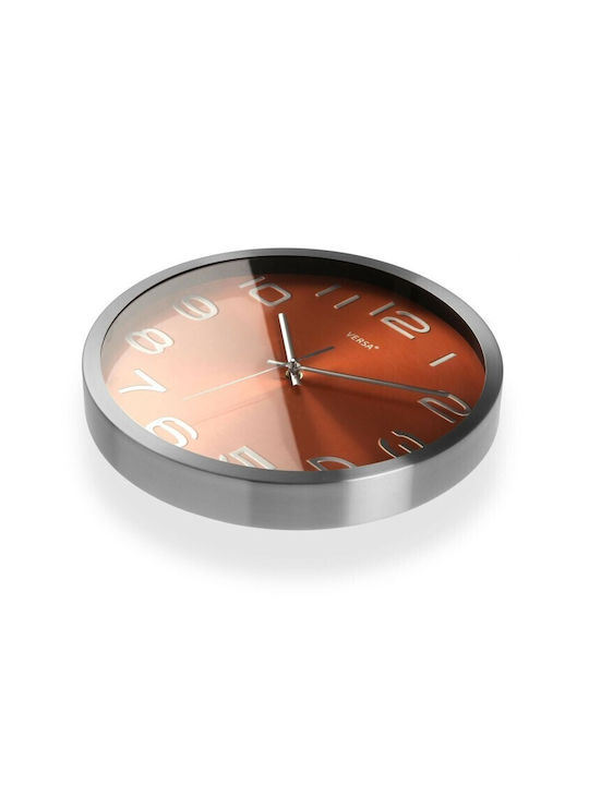 Versa Wall Clock Metallic Orange Ø30cm