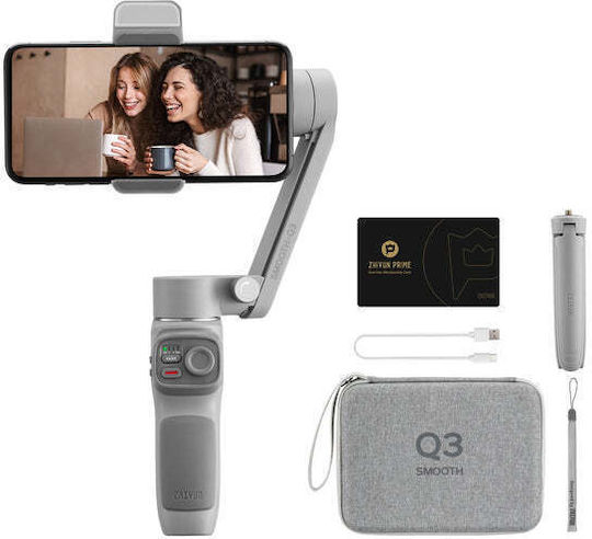 Zhiyun Smooth Q3 Phone Gimbal with 3 Axis Stabilization and 15 Operating Hours Gray