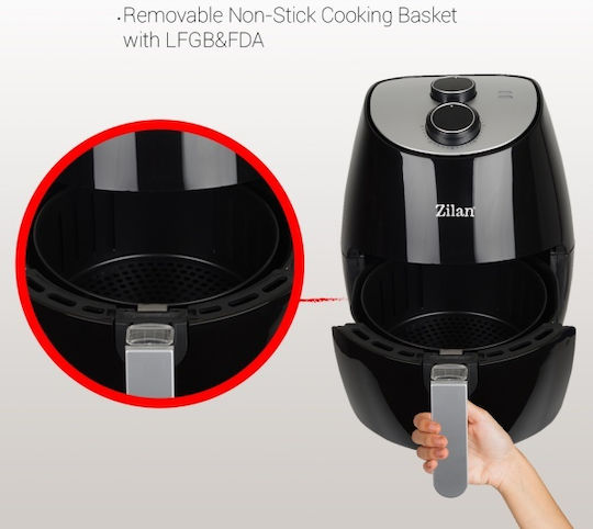 Zilan Air Fryer 2.6lt Black ZLN3598