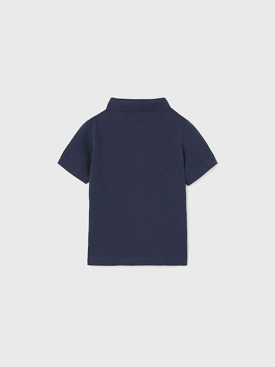 Mayoral Kids Polo Short Sleeve Navy Blue