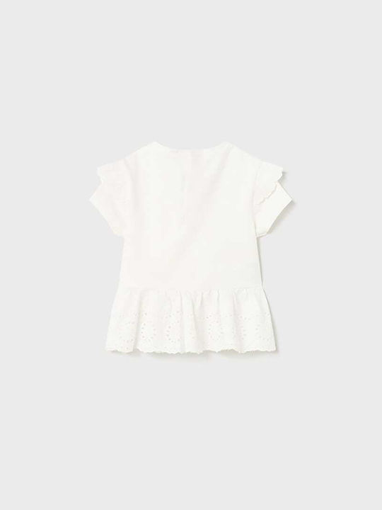 Mayoral Kids Blouse Short Sleeve White