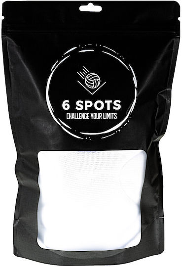 6 Spots 6SPHU1W Adults Volleyball Knee Pads White