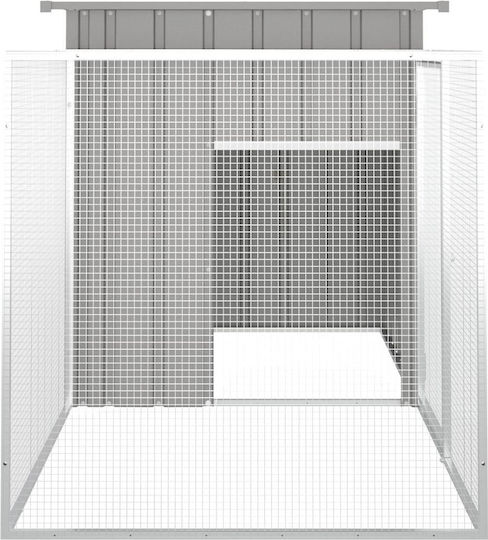 vidaXL Poultry Coop of Galvanized Steel L2 x W0.91 x H1m