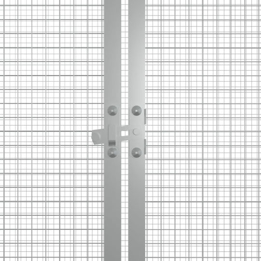 vidaXL Poultry Coop of Galvanized Steel L2 x W0.91 x H1m