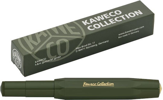 Kaweco Спорт Писалка Medium Зелена от Пластмаса с Червено Мастило