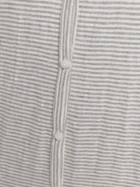 Summer Midi Shirt Dress Grey Dress