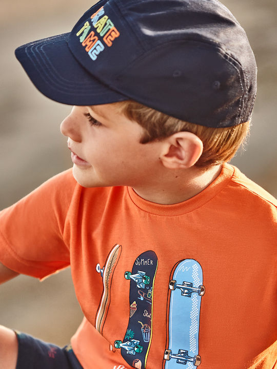 Mayoral Kids' Hat Jockey Fabric Navy Blue