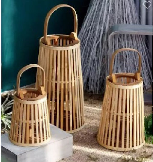 Etoile Φαναράκι Bamboo Επιδαπέδιο Μπεζ 17.5x35x23εκ.