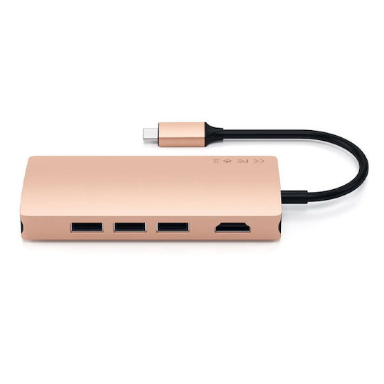 Satechi USB-C Docking Station with HDMI 4K PD Ethernet Gold (ST-TCMA2G)